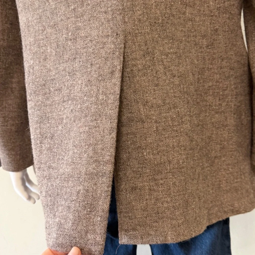 Rare Vintage Levis Mens Brown Tweed 100% Wool Blazer‎ with Leather Buttons 42R